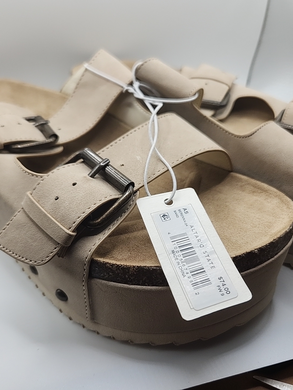 Altar'd‎ State Women's Beige Buckle Platform Sandals